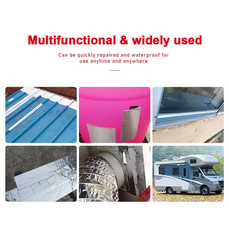 Customized Width Rv repair roof waterproof butyl tape white aluminum butyl rubber roofing waterproof tape for roof flashing