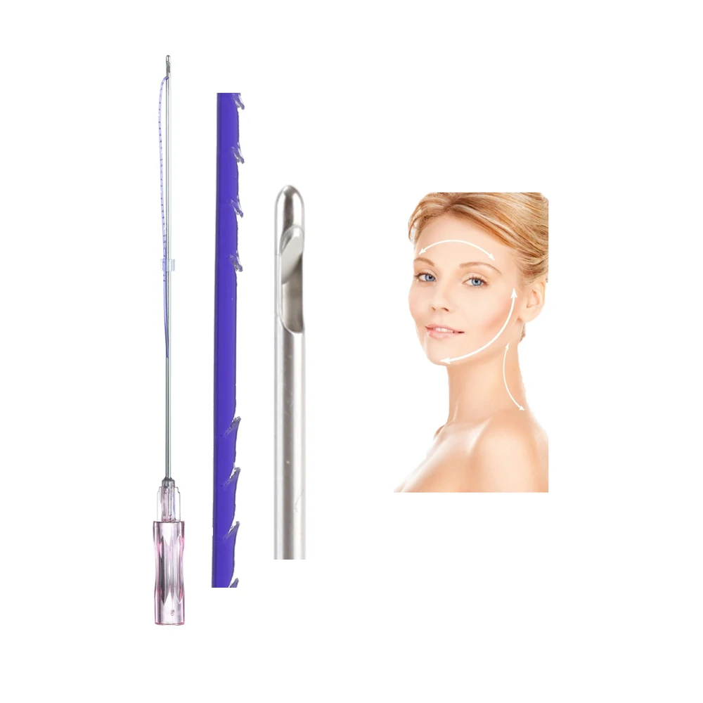 Сертифицированно евросоюзом W 18g 19 г 21 г Barb Hilos PDO Cog 5-1 нить для подтяжки лица