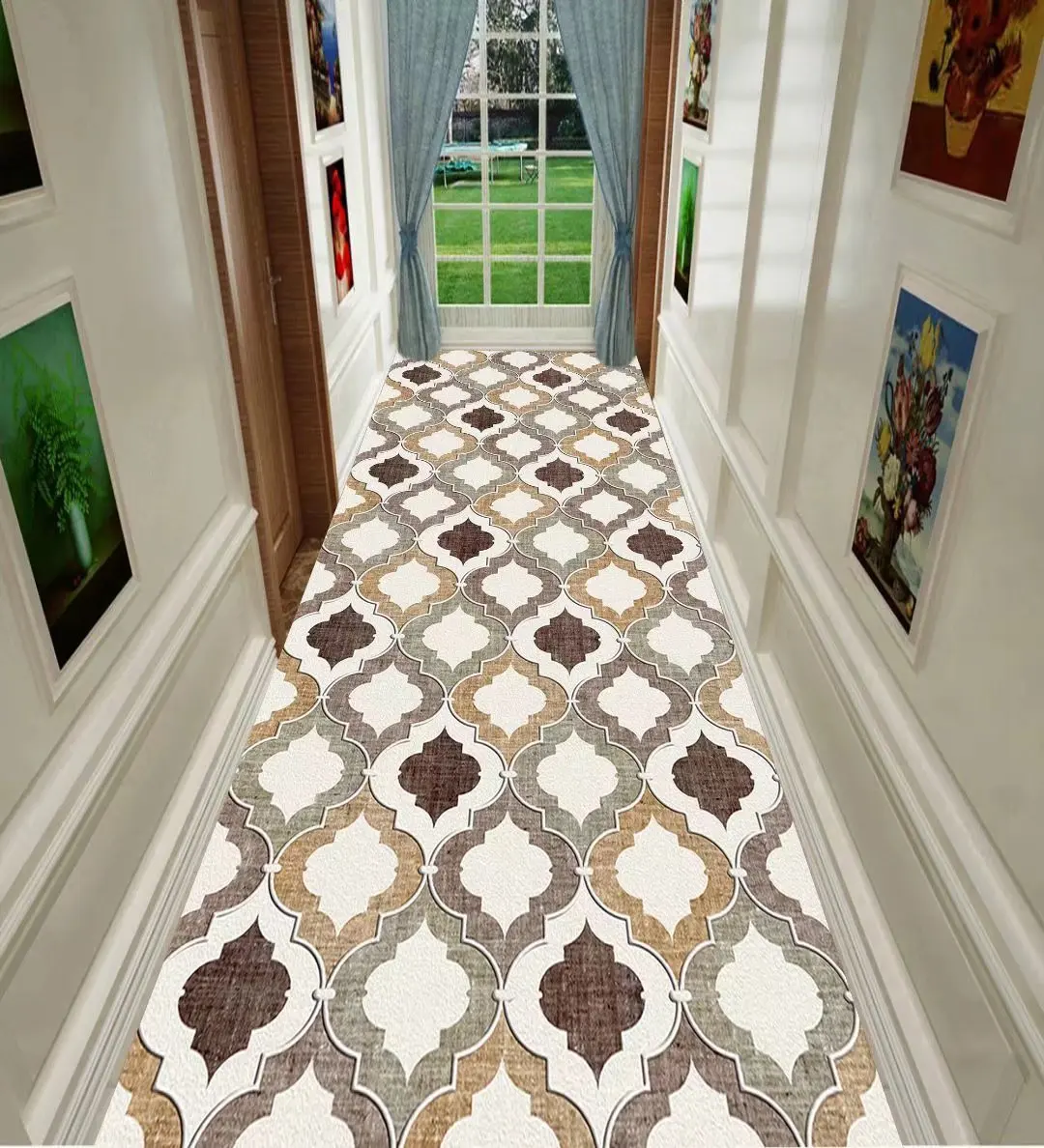 Staircase And Hallway Carpet Runner/ Bordered Carpet For The Hallway