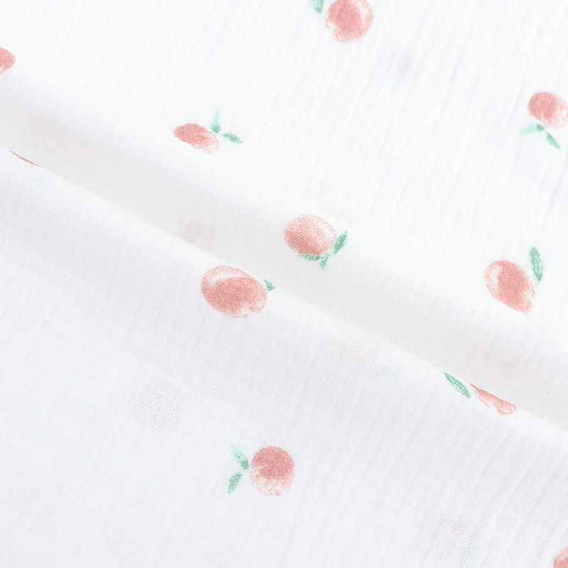Premium price cotton double crepe printed baby baby fabric