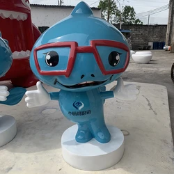 Fiberglass glasses cartoon An optical store greeting dragon cartoon Resin crafts custom factory  Outdoor animal model landscape