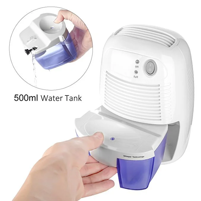Semiconductor Desiccant Moisture Absorber Electric Air Dryer 500ML Water Tank Home Kitchen Office mini Dehumidifier