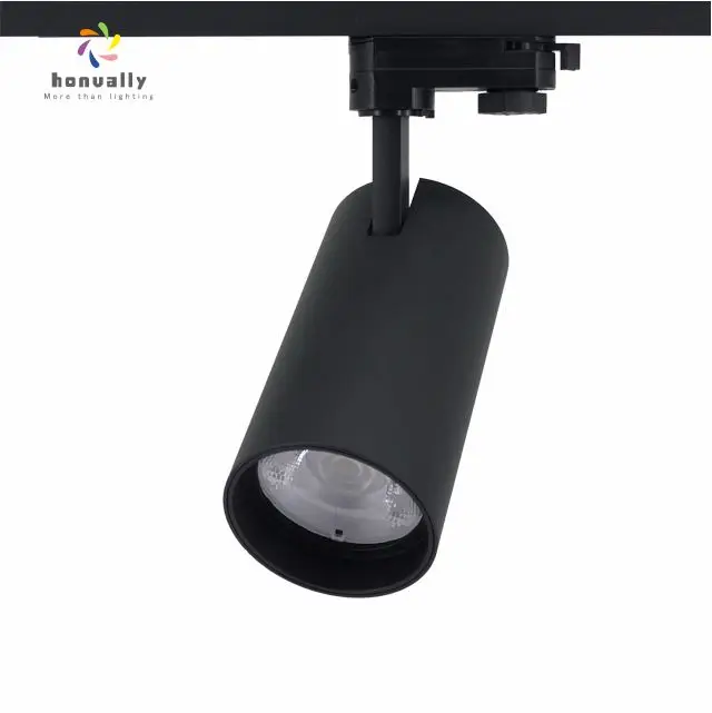
white black grey aluminum housing cob 10w 20w 30w led track light system 