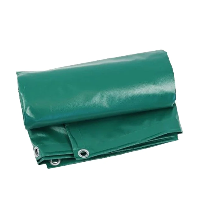 500-1000GSM 18 Mil Heavy Duty Waterproof Tarp Double PVC Coated Thick Tarpaulin For Trailer Truck Cover