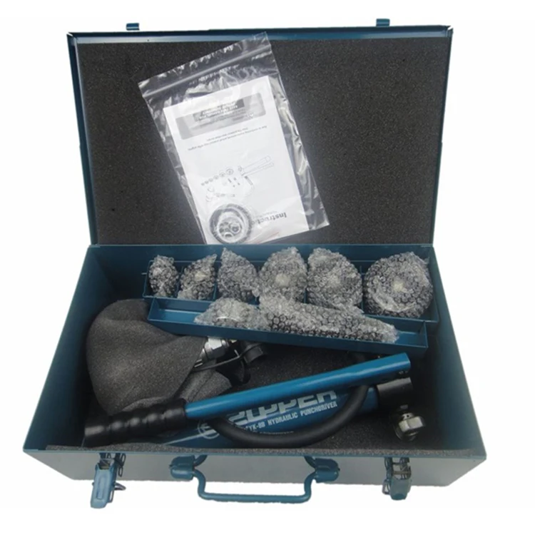 SYK-8B Hydraulic Hole Digger Hole punch driver knockout punch set for metal sheets Tool with 22.5,28.3,34.6,43.2,49.6,61.5mm