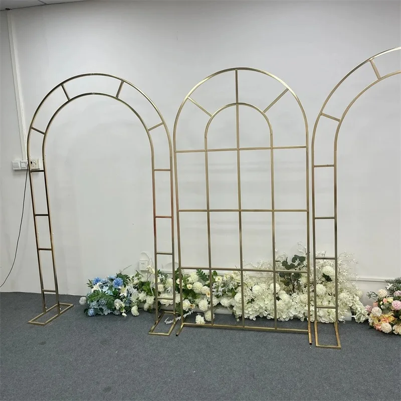 Hot Sell Wedding Backdrop gold wedding arch frame stand wall backdrop arches for weddings