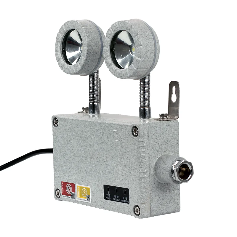 High Quality Explosion-Proof 2*5W LED Double Headed Emergency Exit Light IP65 Indoor/Outdoor Lamp with 85V-265V Input Voltage