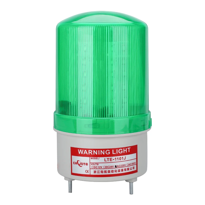 Emergency alarm warning lights Green LED beacon audible flashing warning lights traffic signal warning safety lights