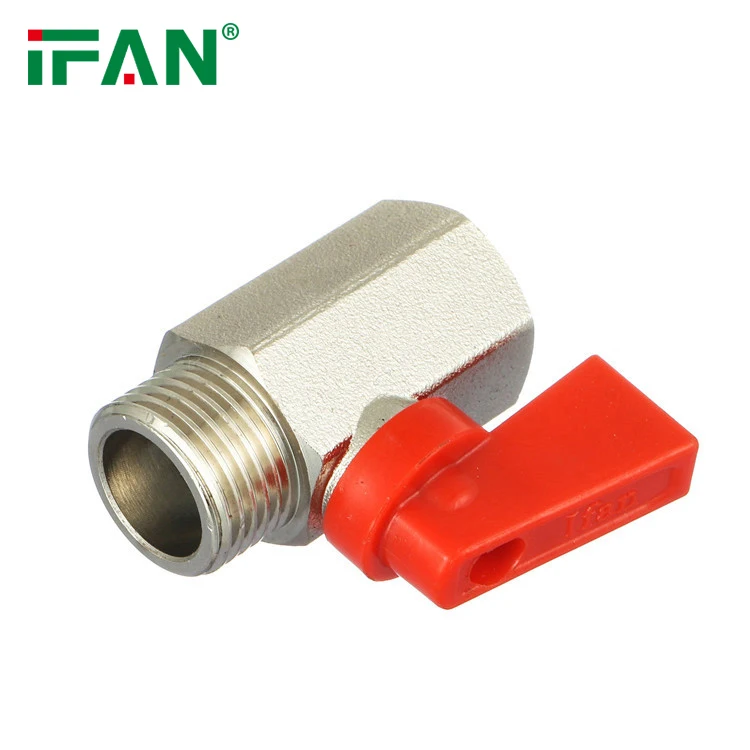 IFAN High Quality Brass Body Ball Valve Mini Size Brass Water Valve Male Brass Ball Valve