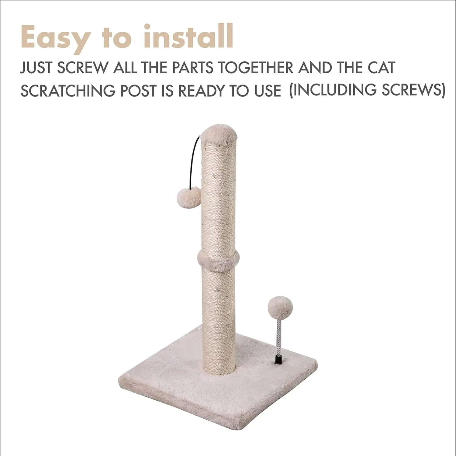 Cat Scratching post Advanced basic cat climbing frame sisal scratching post tree belt hanging ball suitable for indoor cats