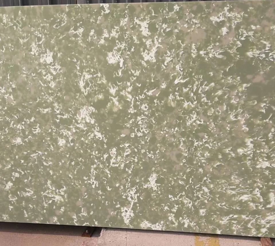 Calacatta Glossy Artificial Table Top Quartz Stone Slab