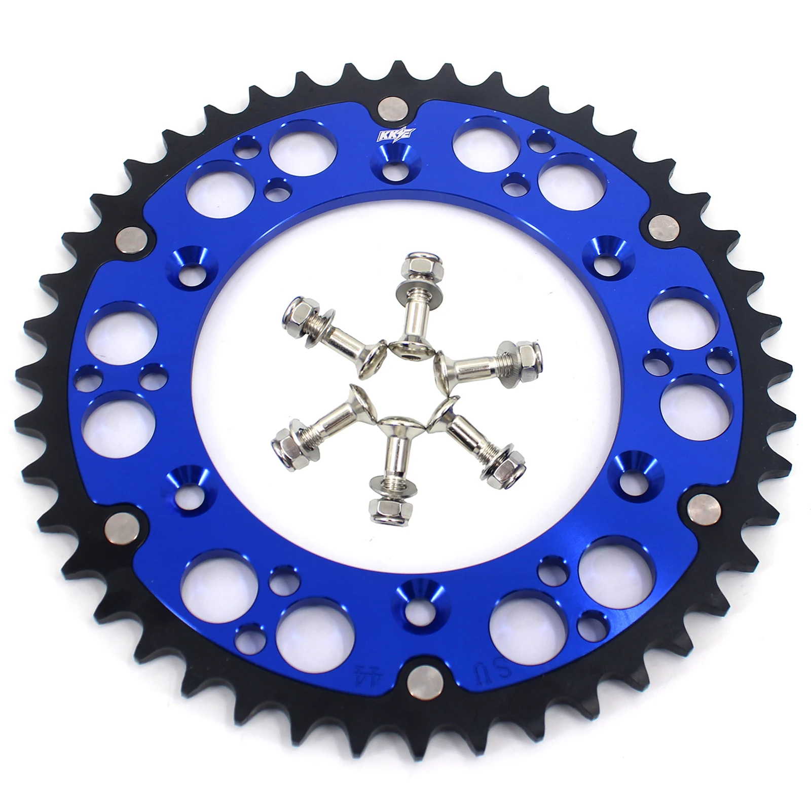 
KKE Dirt Bike Motorcycle CNC Aluminium 44T 50T Supermotard Chain Sprocket Wheel Compatible with Suzuki RMZ250 DRZ400 RM125/250 