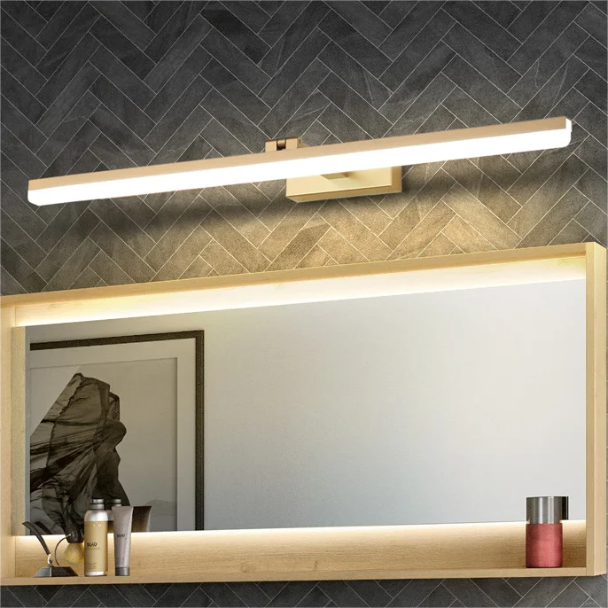 Practical classic hotel bathroom wall light beautiful black dressing room LED wall lamp for front of bathroom mirrors