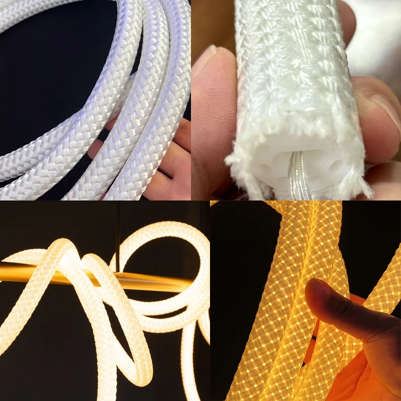360 degree luminous round tube LED flexible silicone light 360 single white neon strip soft IP67 indoor tape strip light