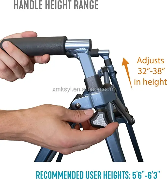 Foldable Space Saver Walker, Lightweight  Rolling Walker for Adults, Seniors, and Elderly