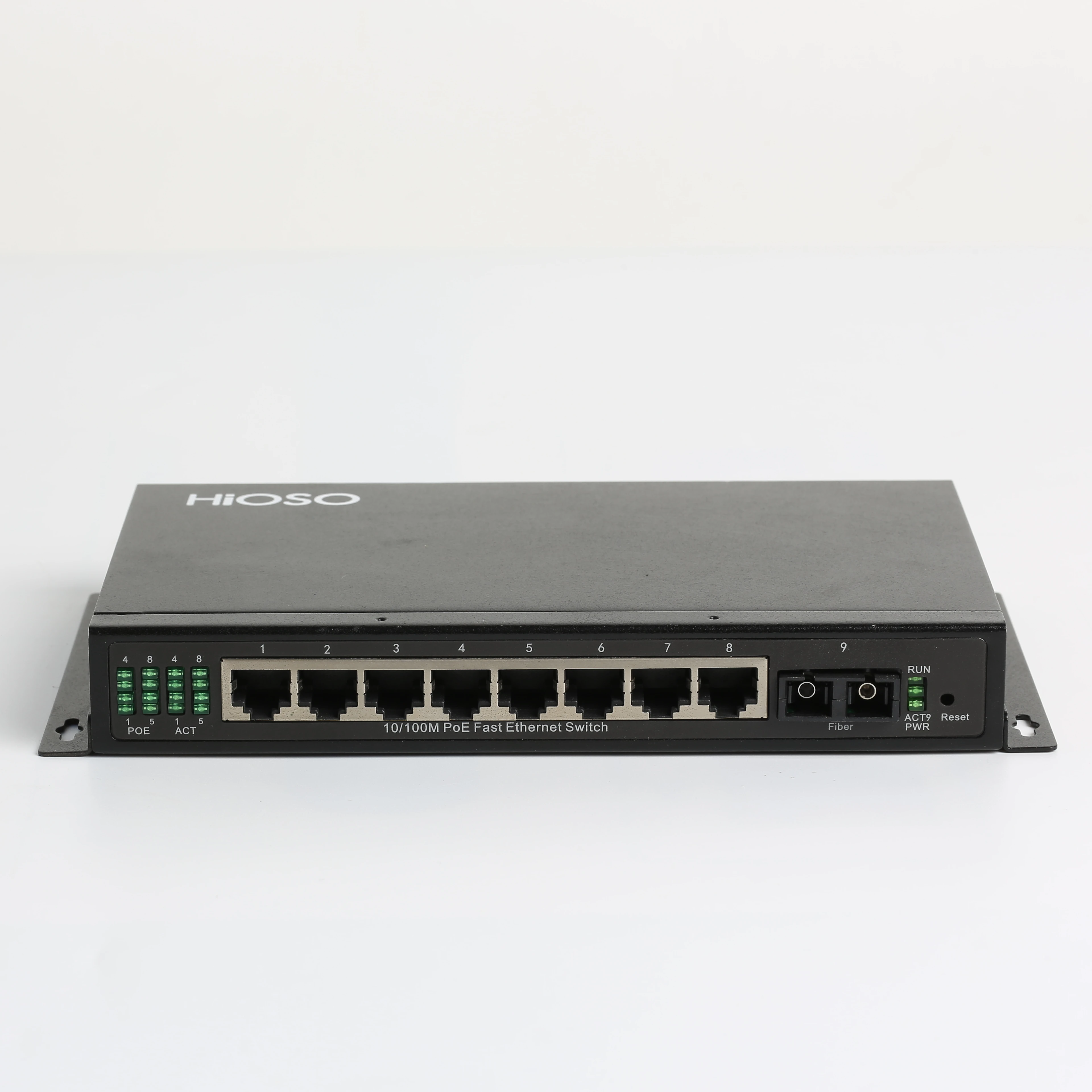 HiOSO 8 Ports Poe Switch Total power 200W dual fiber single mode  unmanaged 48V switch poe ethernet switch
