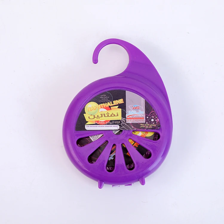 Wardrobe Hanging Air Freshener PDCB Moth Block Air Freshener With Plastic Hook Box