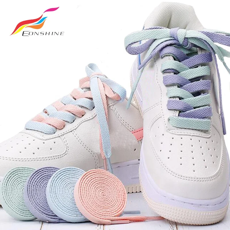 Плоские спортивные шнурки для кроссовок из 2020 полиэстера 120 см Airforce 1 Macaron карамельных цветов Af1