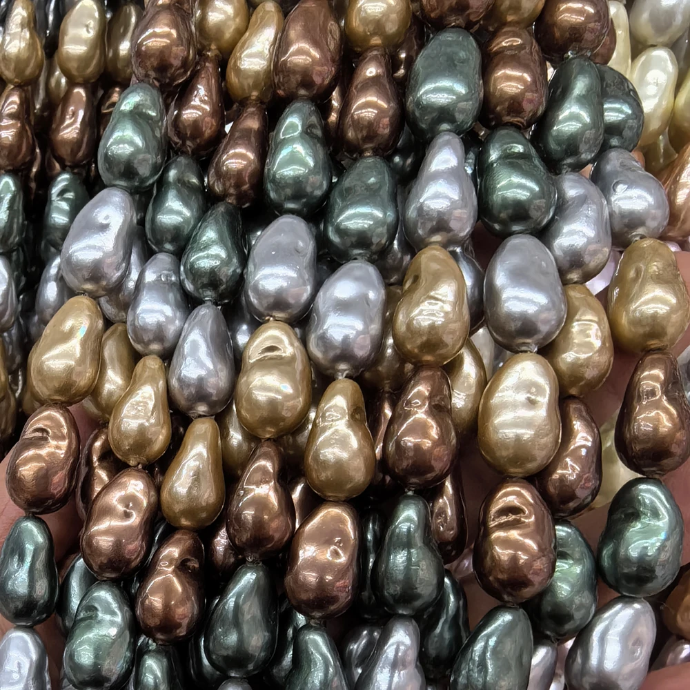 Natural Baroque Shell Pearl Beads Colorful Irregular Nuggets Pearl Loose Beads For Jewelry Making Beading Supplies