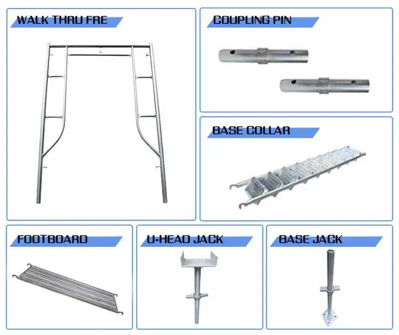 customized Frame Scaffold Construction mobile Step portal scaffolding door type masonry frame scaffold