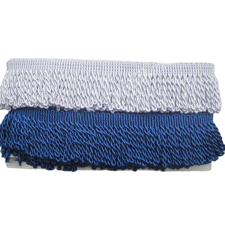 Wholesale Cheap 5cm Carpet Fringe, Flag Ribbon Fabric Bullion Fringe 100% Polyester Fringe Curtain Machine Curtain Trim Velvet