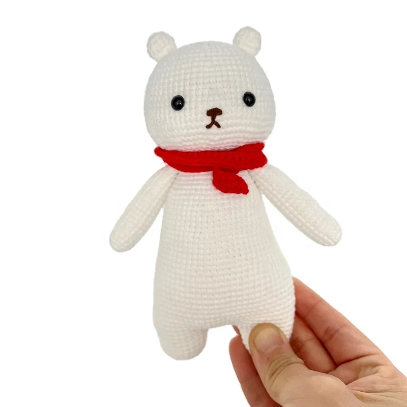 Factory Wholesale baby crochet amigurumi plush teddy bear 100% handmade knitted toys Crochet dolls