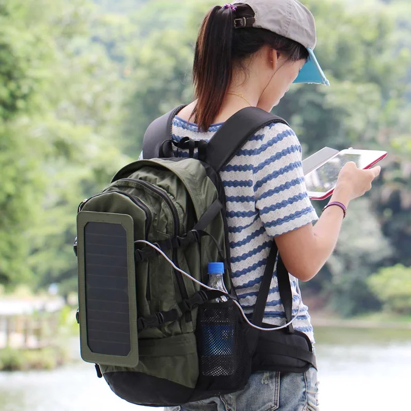 Glory Solar Polyester Waterproof Hiking Solar Panel Backpack With USB Charger Solar Panel For Digital Products backpack