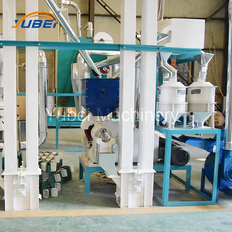 Complete 12 ton per day Fine Maize Flour Milling Machine with Packing Machine