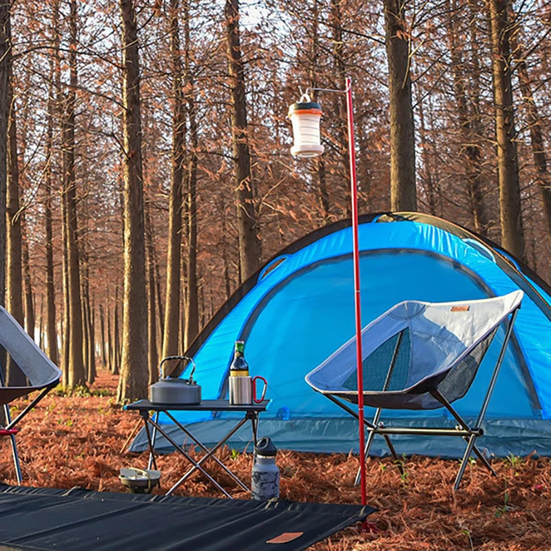 Outdoor camping fishing, aluminum alloy 4 section telescopic lamp holder,camping  lamp stand