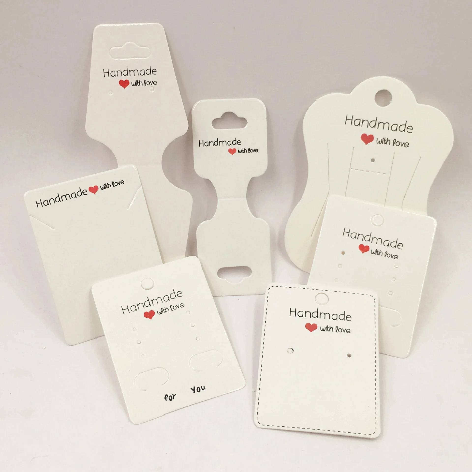 Earring Display Card Blank Kraft Paper Tags for DIY Ear Necklace Jewelry Selling Small Business Packaging Supplies