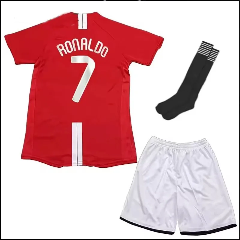 Классическая Клубная футболка RONALDO для футбольной команды 07 08 2007 2008 CR7 Национальный оригинальный мужской дизайн комплект из Джерси футбола