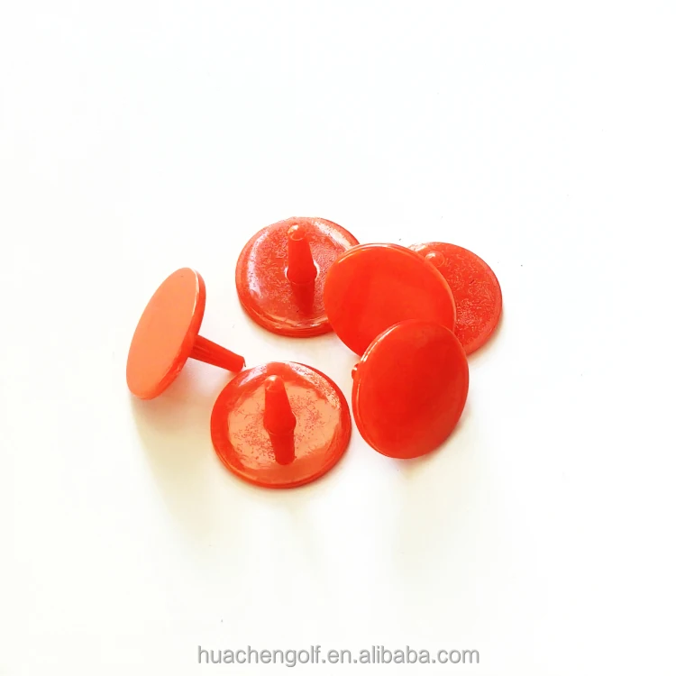 Hot Sales Nice Quality Durable 19mm 25mm round ABS Plastic Ball Markers with Custom Logo Printing for Golf and Golf Tees
