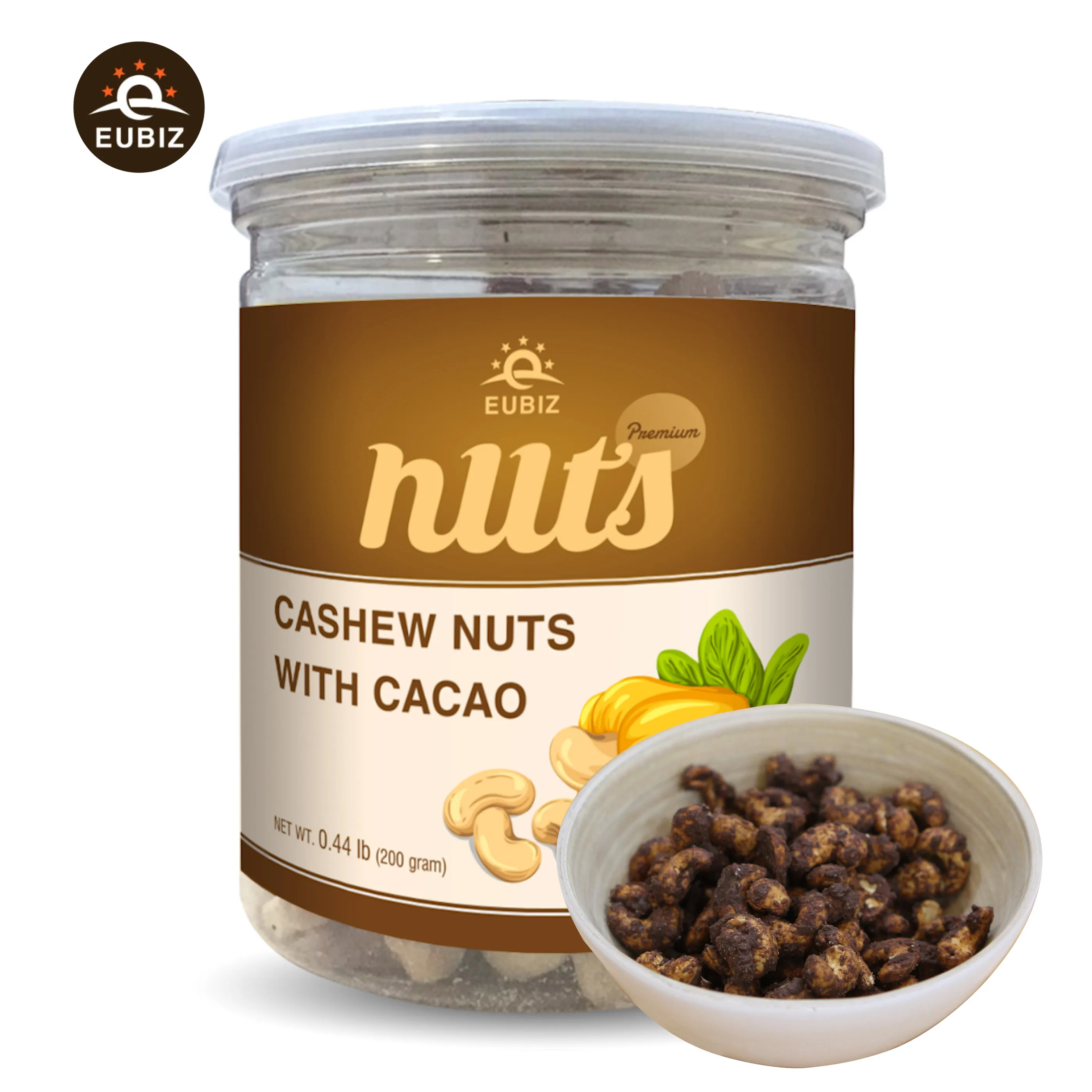 
 EUBIZ аромат кешью какао (какао)-орехи кешью на продажу-коробка (пластик) 200 г (7,0 унции)-сельское хозяйство во Вьетнаме  