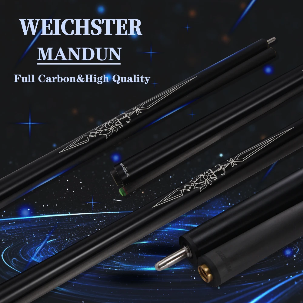 Серия Weichster Mandun 1/2 полностью из углеродного волокна бильярдный кий 19 унций 13 мм наконечник