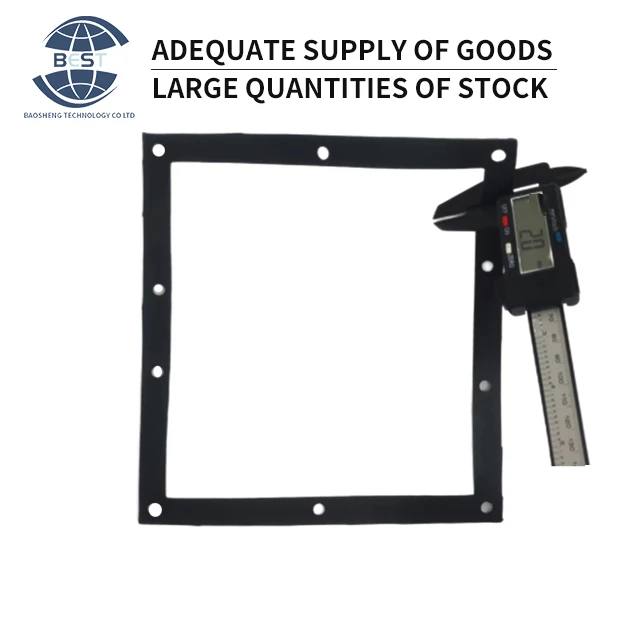 Support non-standard customized fireproof high elasticity rectangular nitrile rubber mat with hole for industrial