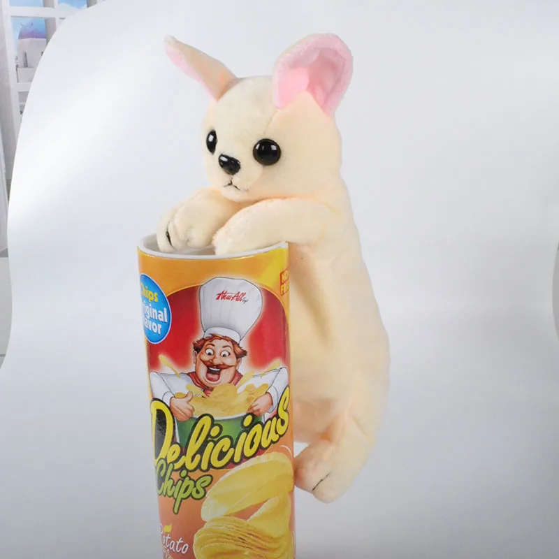 Plush simulation stereo puppy dog large capacity pencil case stationery bag student stationery children gift