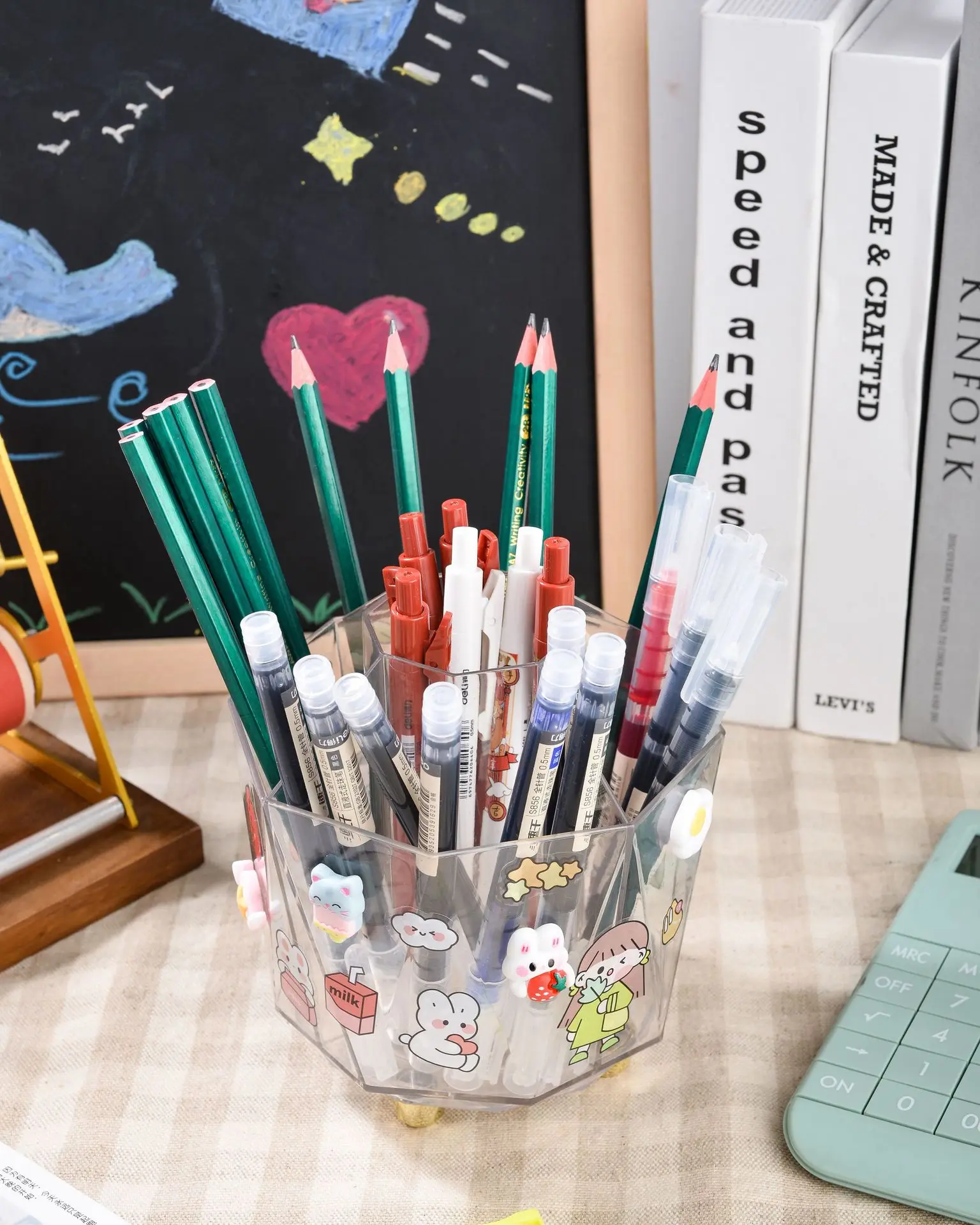 360 Rotated Divided Desktop Organizer