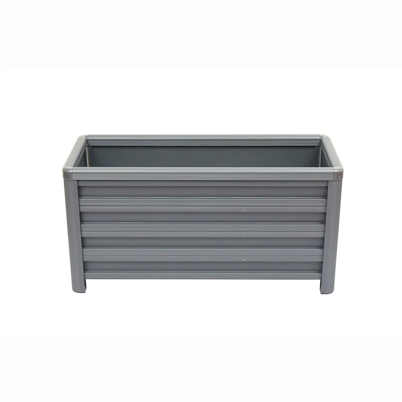 Fashionable Powder Coated Rectangular & Square Aluminum Flower Planter Box with Clean Modern Lines
