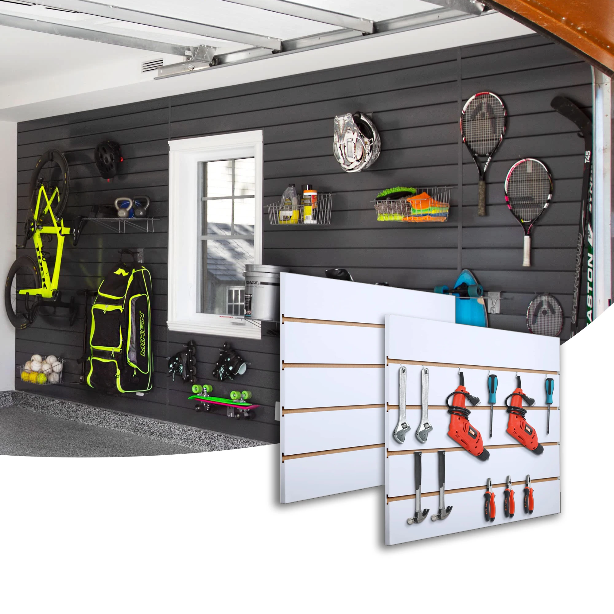 Xiting Custom Design Heavy-duty Garage Display PVC Slatwall Panel For Home Gym