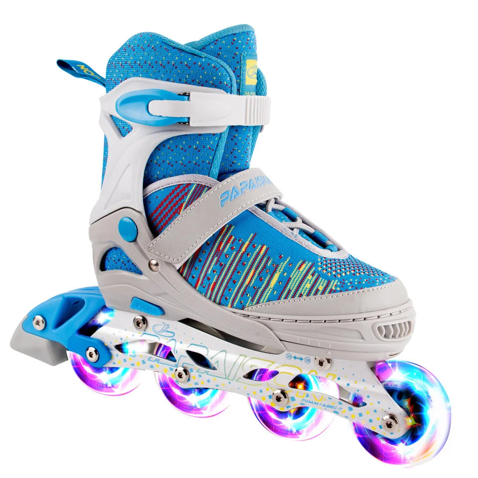 Popular Adjustable Inline Skates With LED Light Carbon Steel ABEC-7 Bearing Roller Skates Kids Boys Girls Skate Shoes