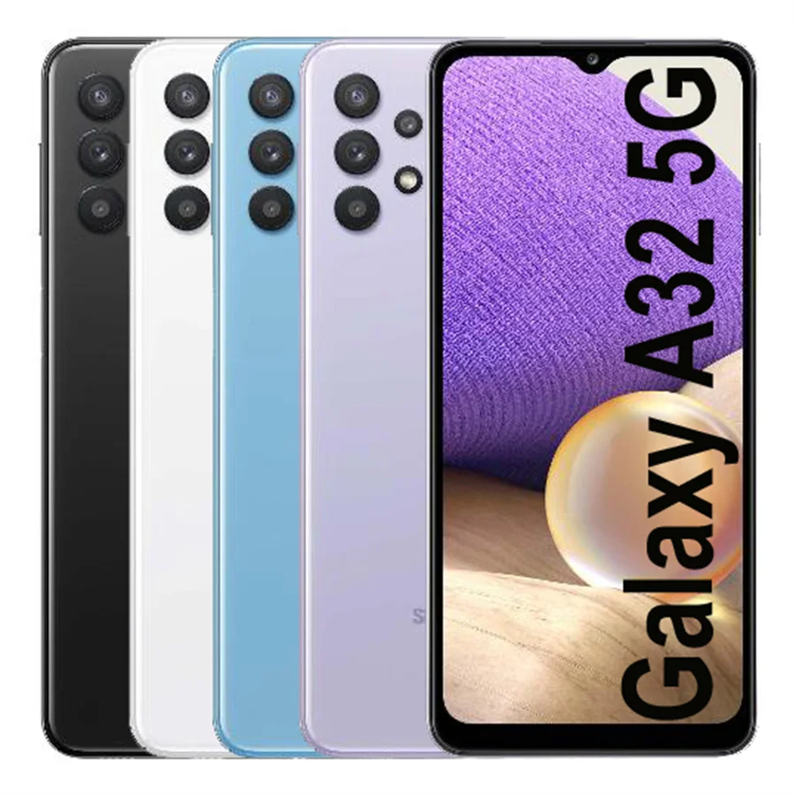 Для оригинального Samsung Galaxy A32 5G A326B/DS 6,5 дюймов Восьмиядерный 4 ГБ ОЗУ 64 ГБ/128 ГБ ПЗУ 48 МП разблокированный телефон Бесплатная доставка 5 шт.