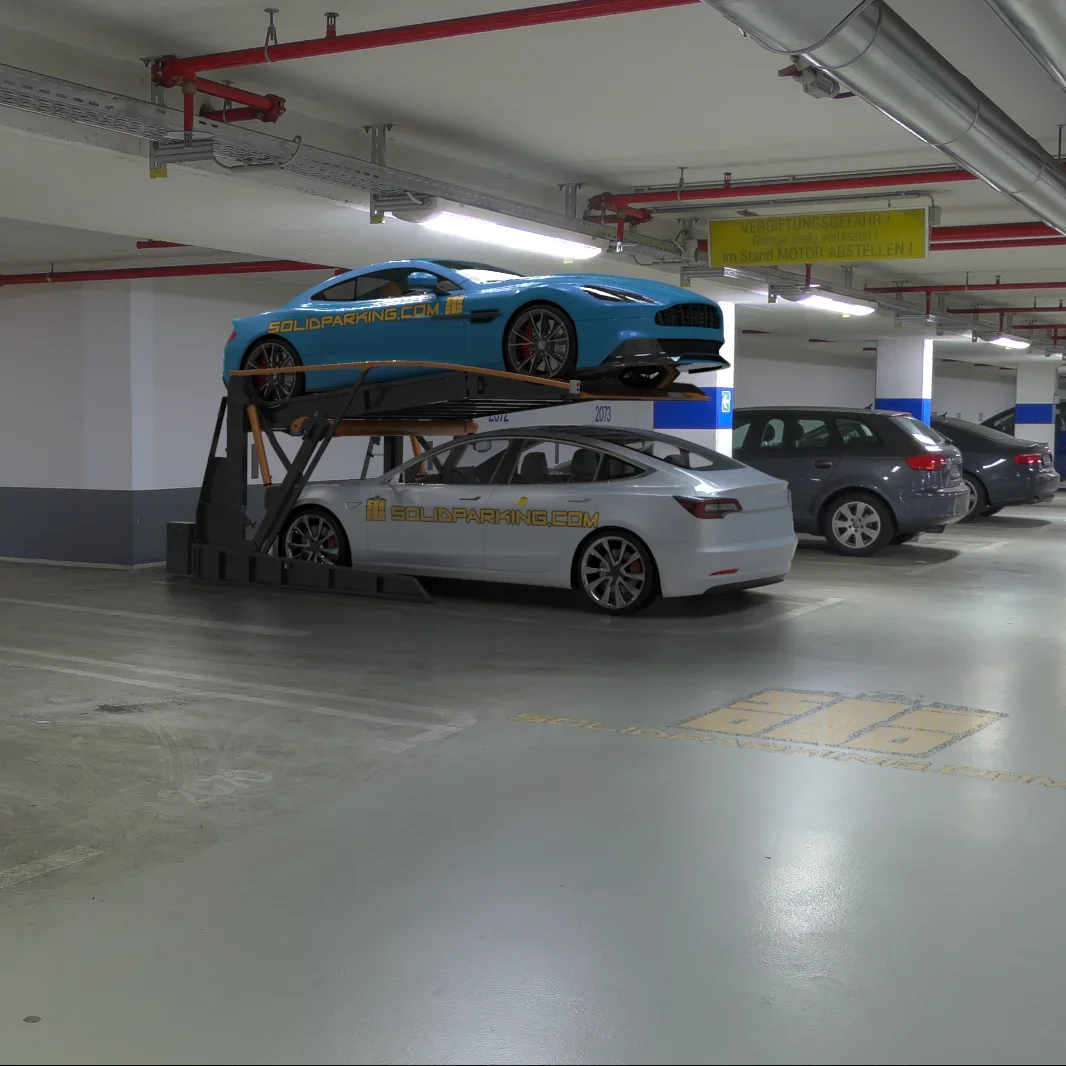 Factory Direct Sale Two-pillar Hydraulic Drive Car Parking Tilting Lift for Limited Space