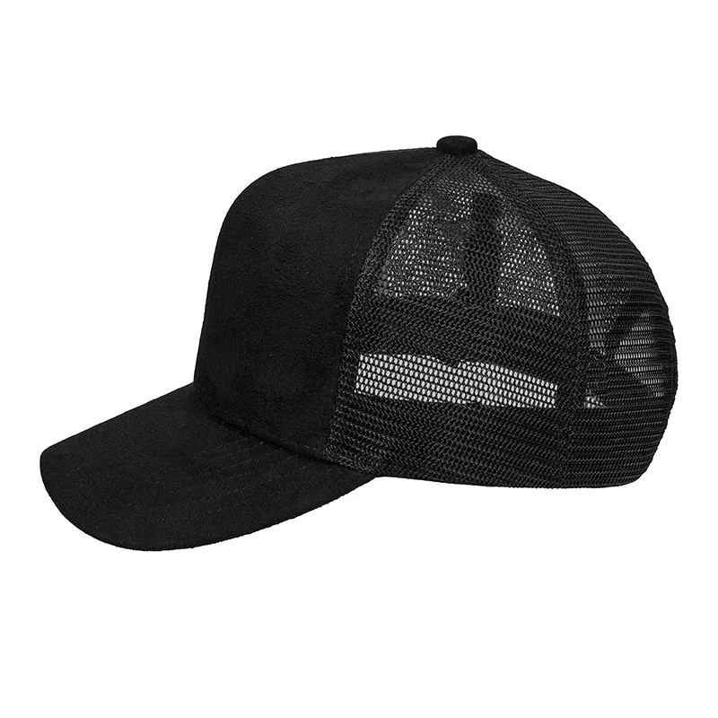 Custom Logo Blank Suede Trucker Hats Custom Mesh ,Gorras De Camionero Casquette Trucker ,Men Suede Baseball Cap Tucker Hats