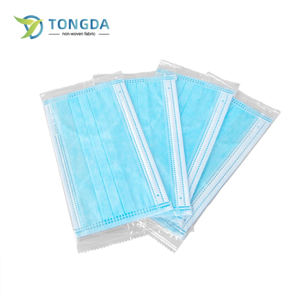 Blue Black White Pink Color Adults Unique Designed 3 Ply Non Woven 3 Layer Medical Individual Ear Loop Disposable Face Mask