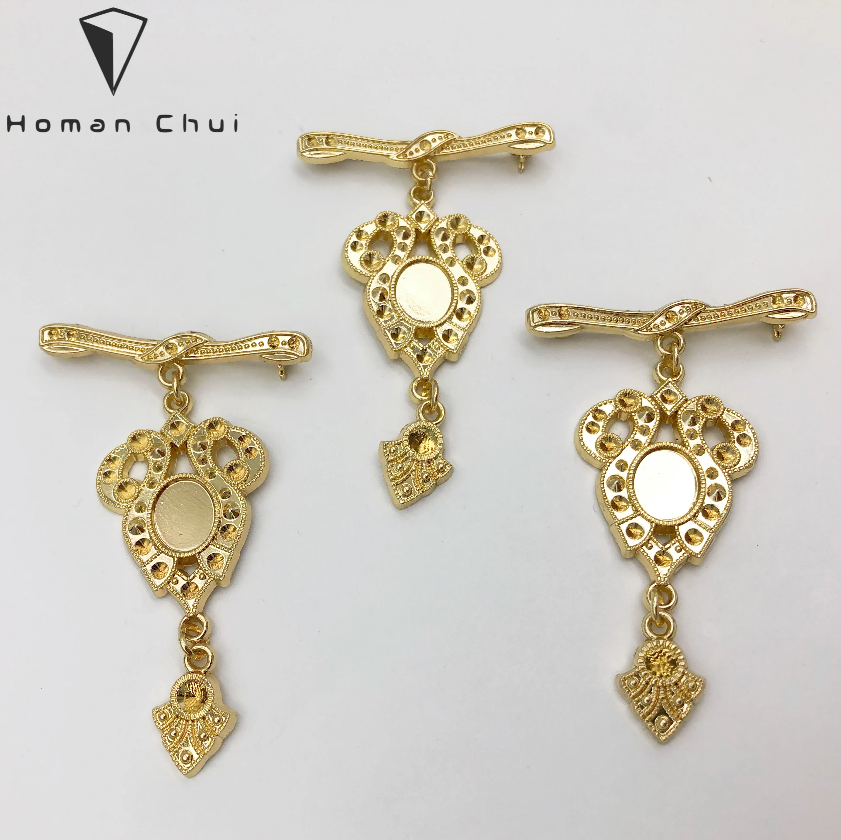 Ruby diamond design cheap price decorative metal badge/metal craft pin for clothing