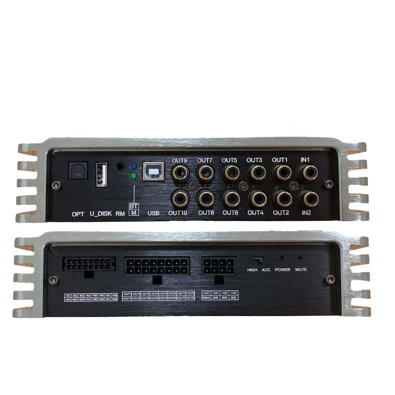 High power professional 160W automotive class D sound digital 8 Channel  DSP amplifier for car sound system audio amplifier