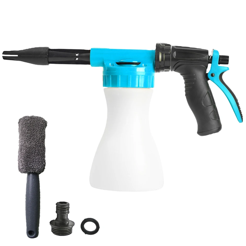 Garden Water Gun 0.9L Capacity Lightweight Garden Water Nozzle Spray Widely Used Plastic Snow Foam Lance Car Wash Set