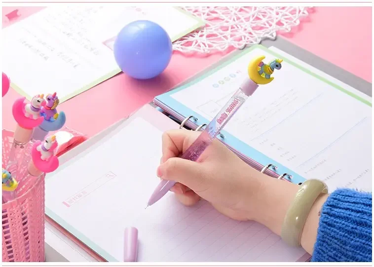 Best Quality Colorful Pink Fairy Stick Unisex Creative And Lovely Moon Unicorn Liquid Quicksand Plastic Student Gel Pen