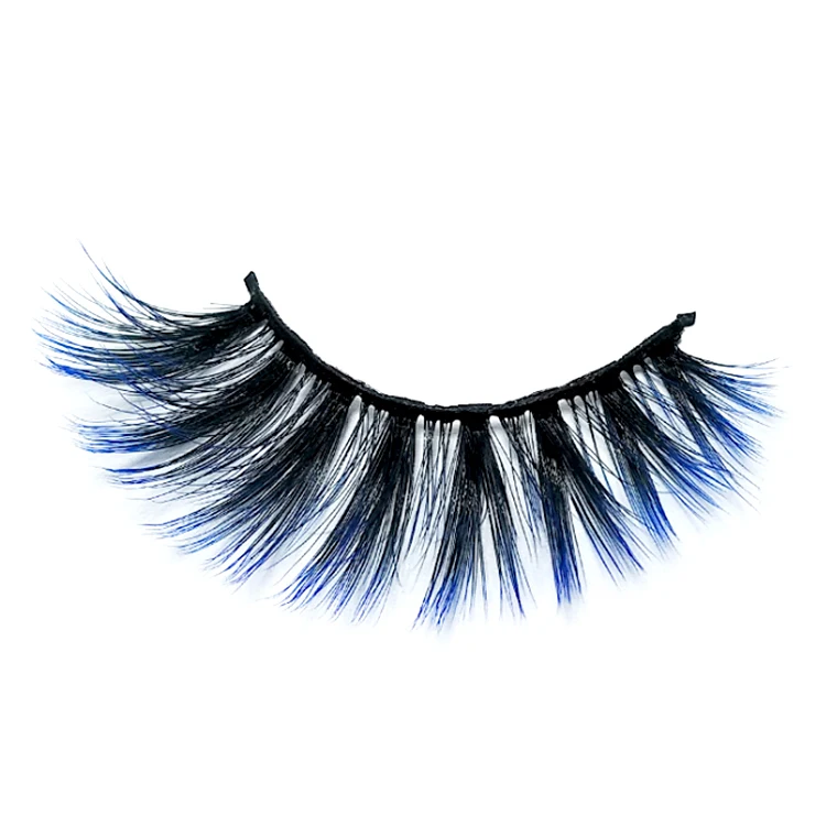 Wholesale rainbow faux lashes vendor soft wispy 5d colorful strip mink eyelashes