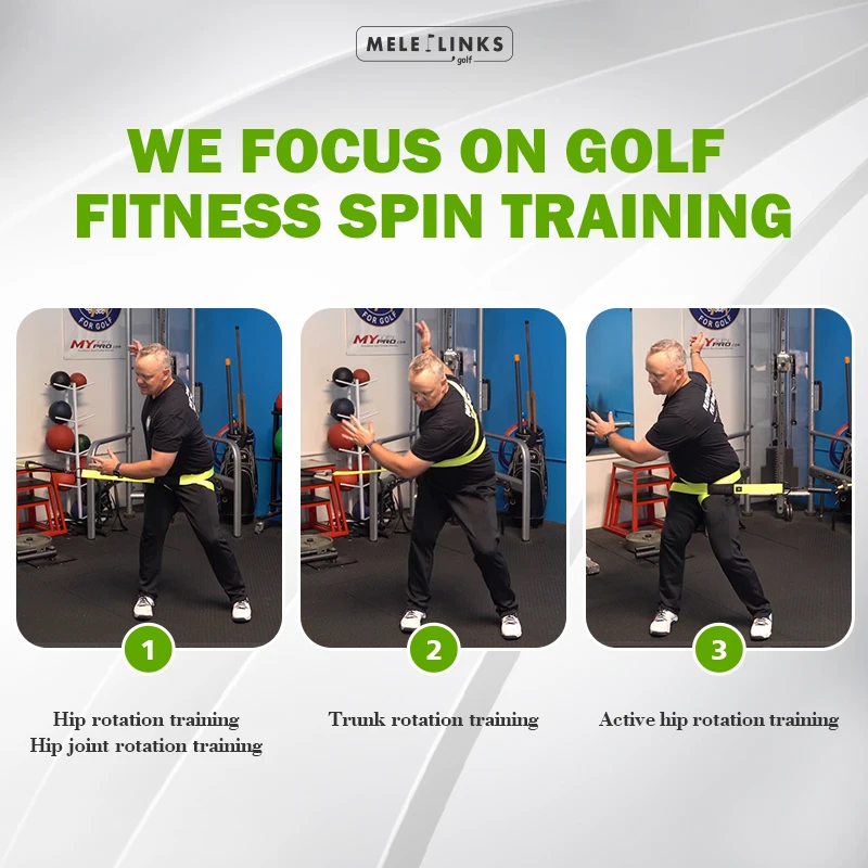 Melelinks Golf Fitness Training Rope Golf Fitness Spin Training Stability Strength Speed Swing Training Strap